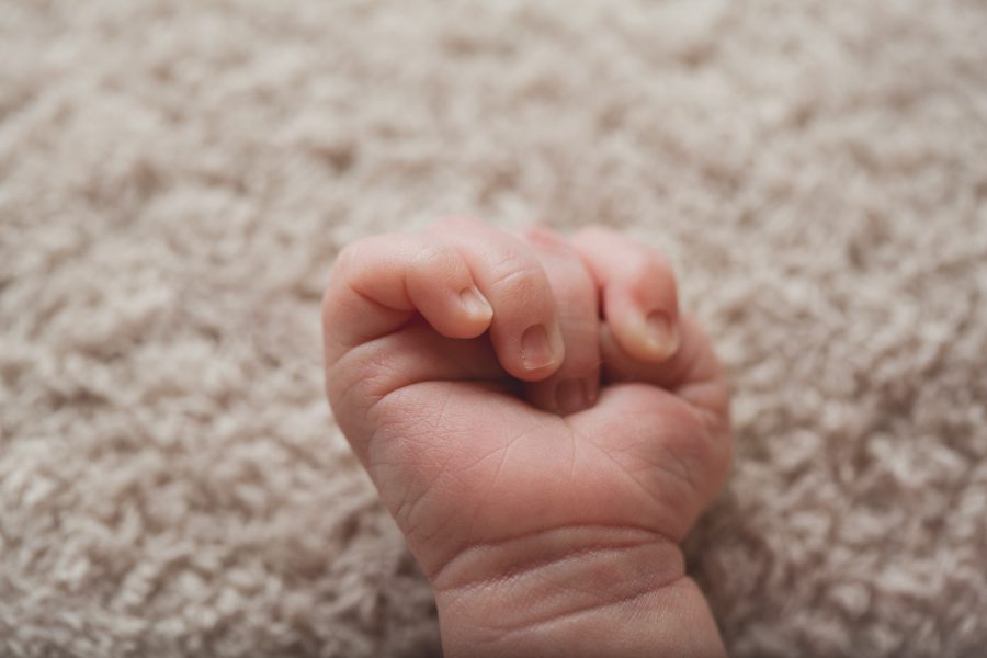 newborn hands macro