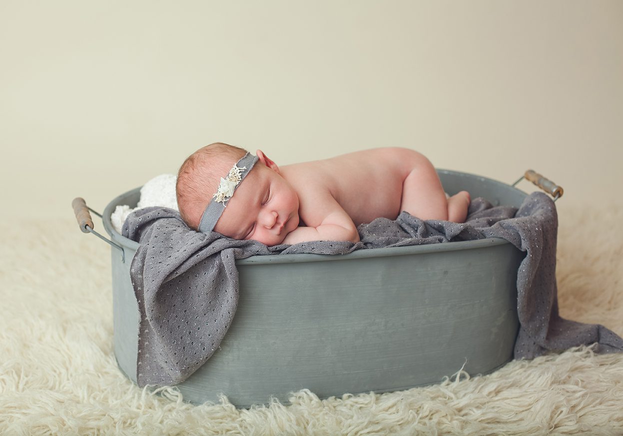 edmonton newborn photographer - in bucket