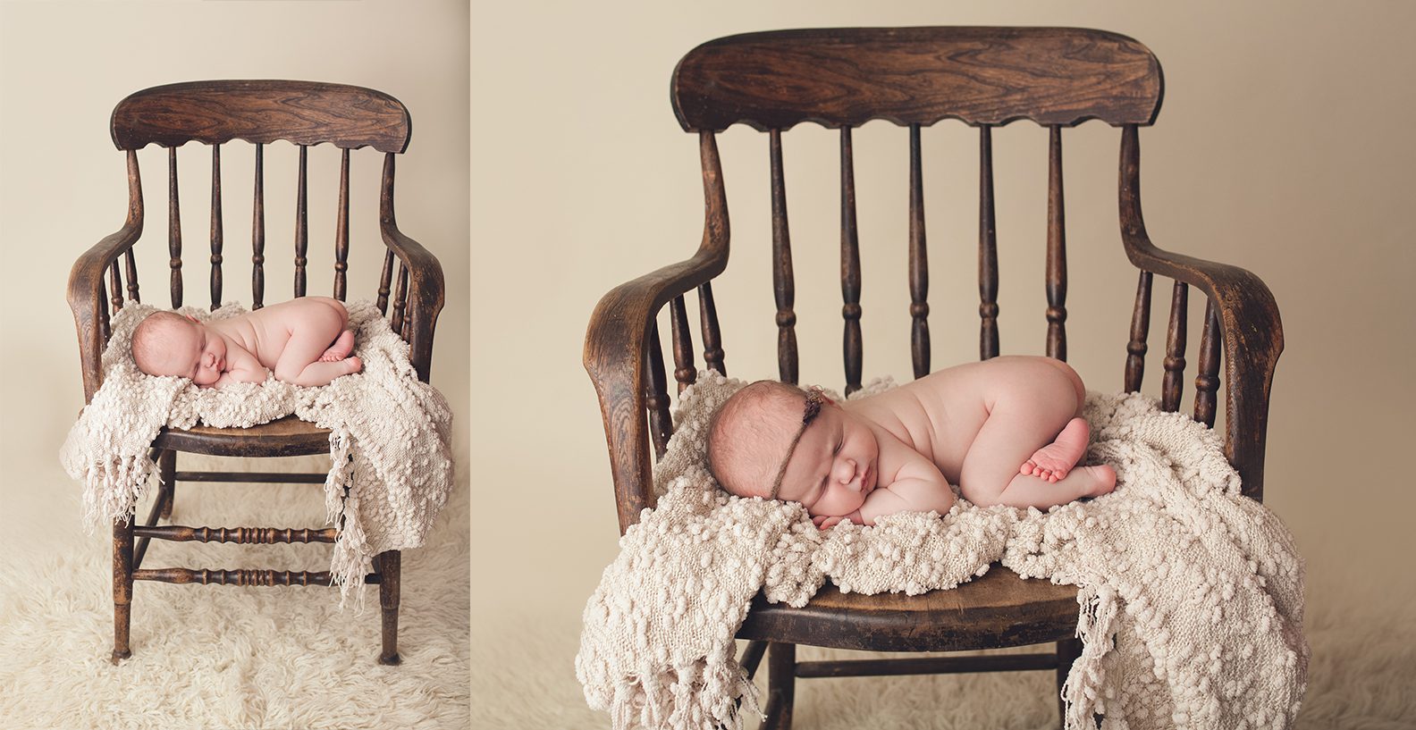 edmonton newborn photographer - on chair